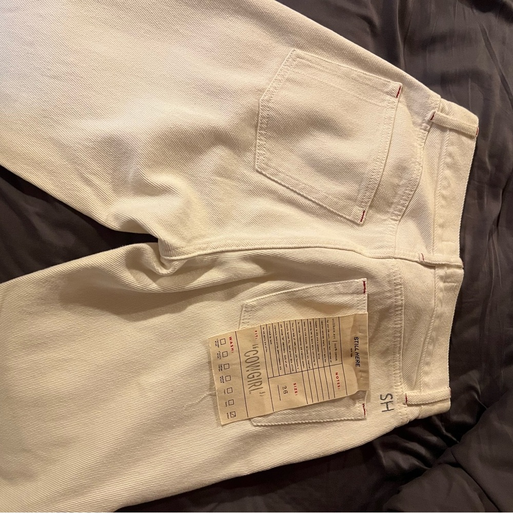 Still Here White Denim Jeans